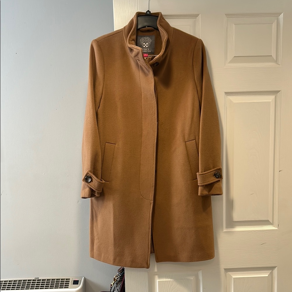 Vince Camuto Brown Trench Coat Wool Blend